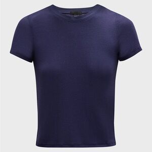 ATM Anthony Thomas Modal Contrast Stitch Navy Blue Short Sleeve Tee